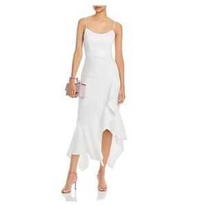 Aqua Ruffled Midi Dress